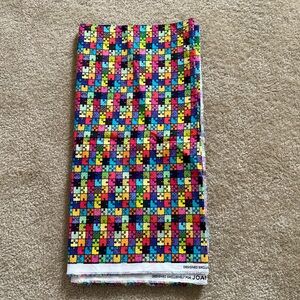 Puzzle Pattern Fabric 2 1/2 Yds New